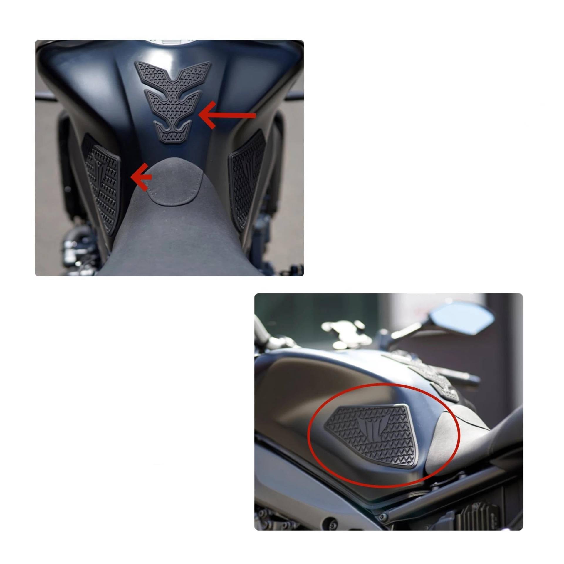 ZXYIWSDF Motorrad Tank Aufkleber Motorrad Für MT09 2021 Tankpad Anti-Slip Tank Pad Schutz Aufkleber Seiten TANK PADS Traktion Pad(AAA1) von ZXYIWSDF