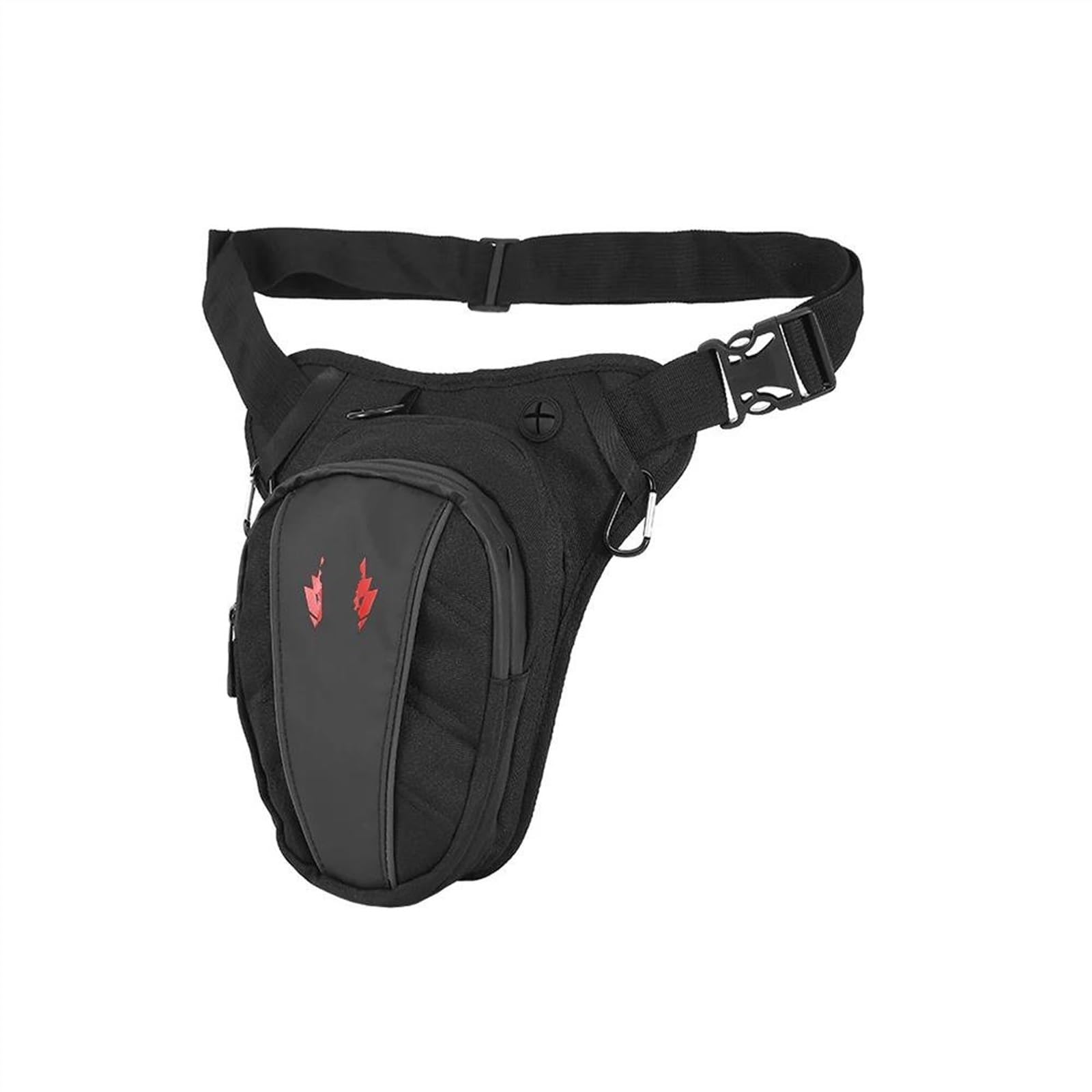 ZXYIWSDF Motorradsatteltaschen Motorrad-Beintasche, Männlich, Motorrad-Umhängetasche, Hüfttasche, Weiblich, Erweiterbar, Radfahren, Brusttasche, Ritter, Fahrradausrüstung, Schwarz(Red) von ZXYIWSDF