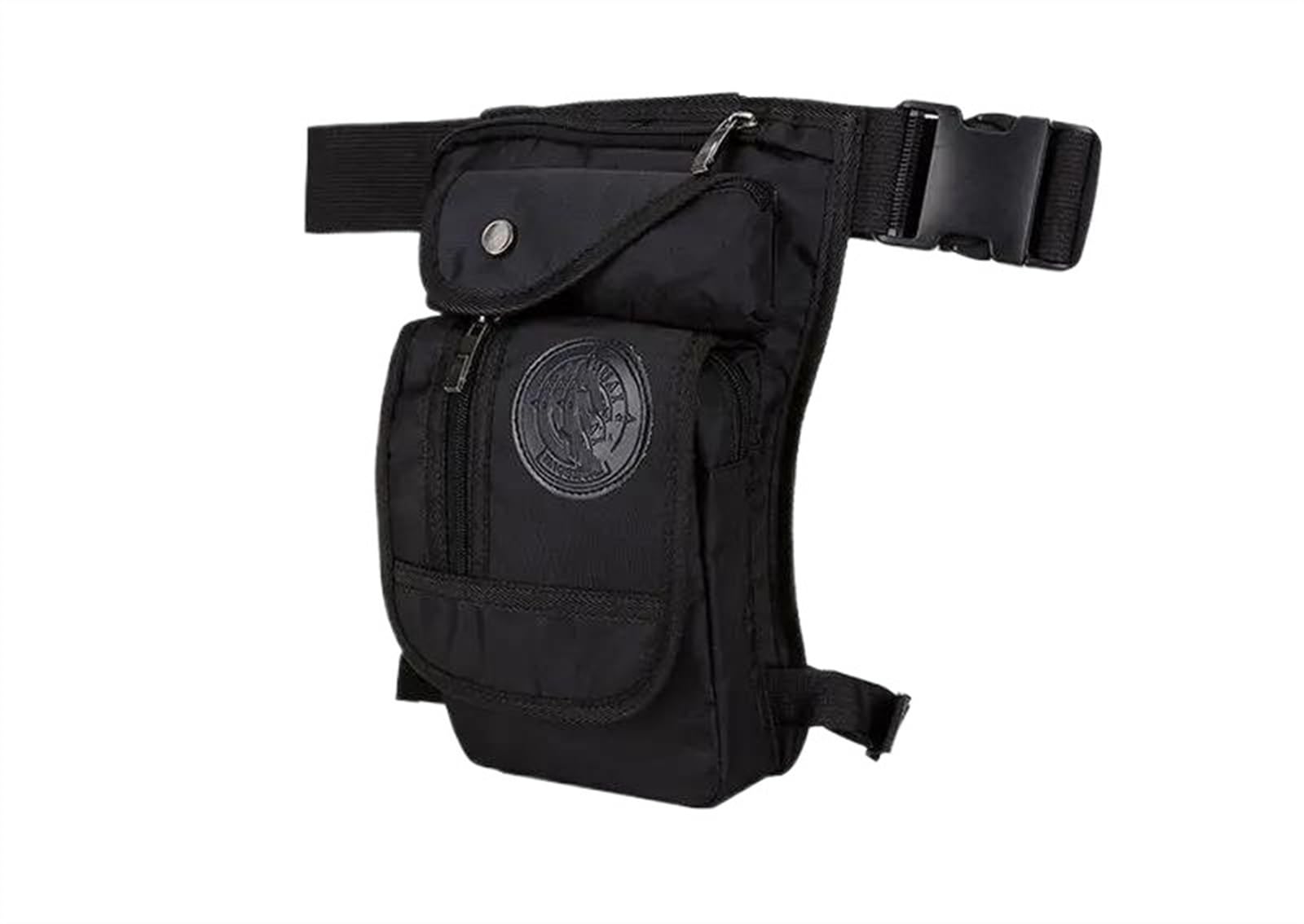 ZXYIWSDF Motorradsatteltaschen Motorrad-Hüft- Und Beintasche, Oberschenkelgurt, Hüfte, Motorrad, Taktische Reisetasche/Handy-Geldbörse, Hüfttasche(Black) von ZXYIWSDF