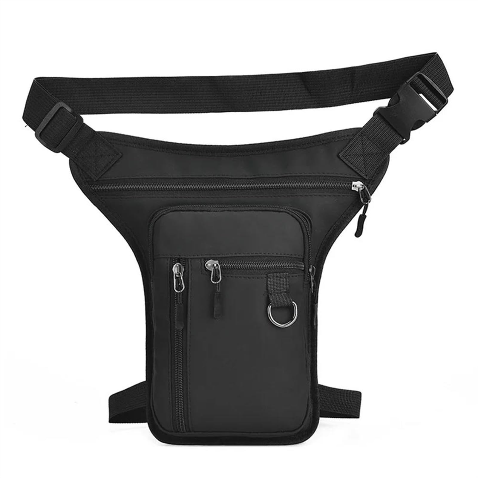 ZXYIWSDF Motorradsatteltaschen Nylon Männer Drop Bein Tasche Fanny Pack Motorrad Reiten Casual Schulter Kreuz Körper Oberschenkel Männlichen Hüfte Gürtel Taille Taschen(Black) von ZXYIWSDF