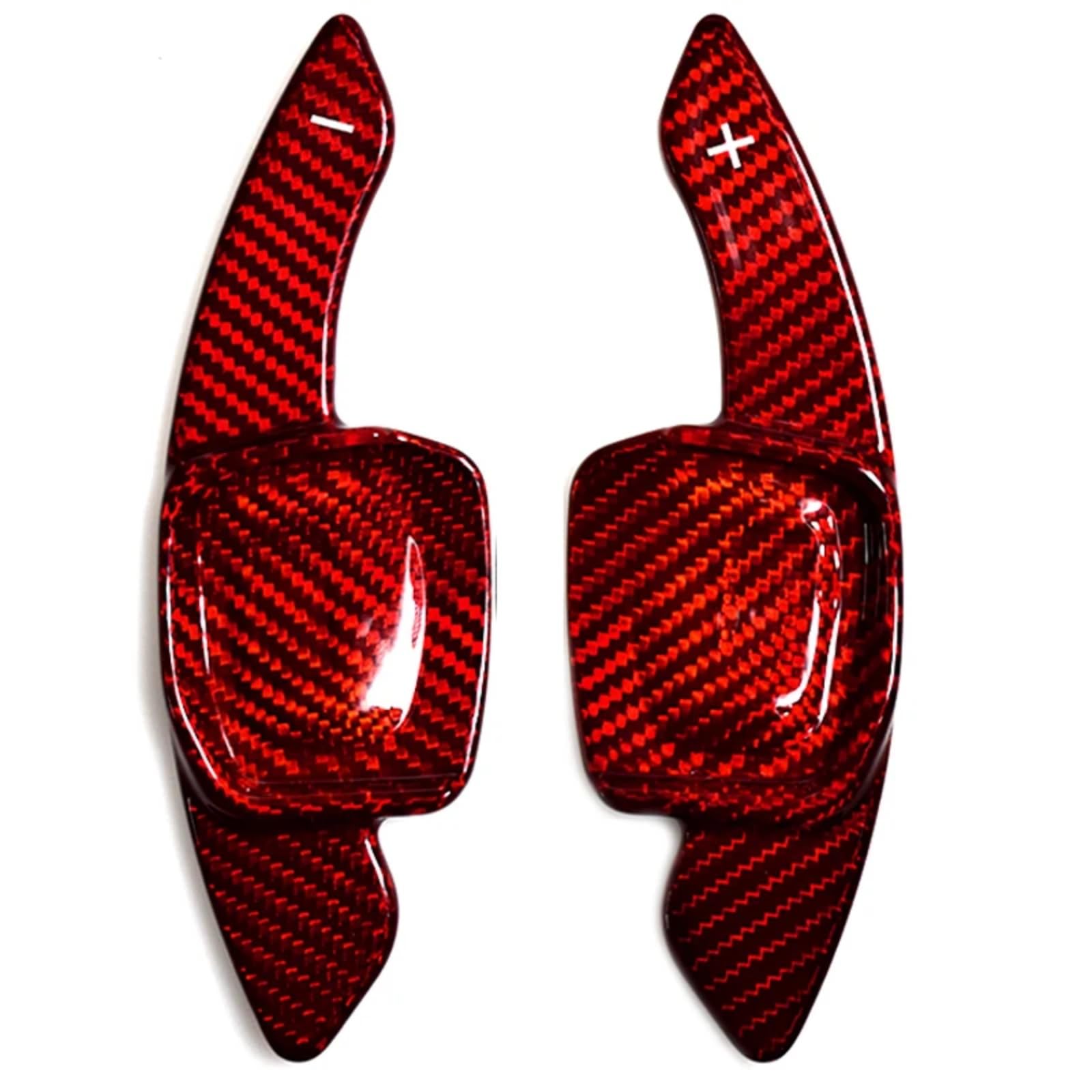 ZXYIWSDF Shift Paddle Kompatibel Mit Vw Für Golf Mk8 Für GTI Für Cc 2020 2021 2022 2023 Lenkrad-Paddel-Schalthebel Aus Kohlefaser, Auto-Schaltpaddel-Zubehör SK-00076(Carbon Fiber red) von ZXYIWSDF