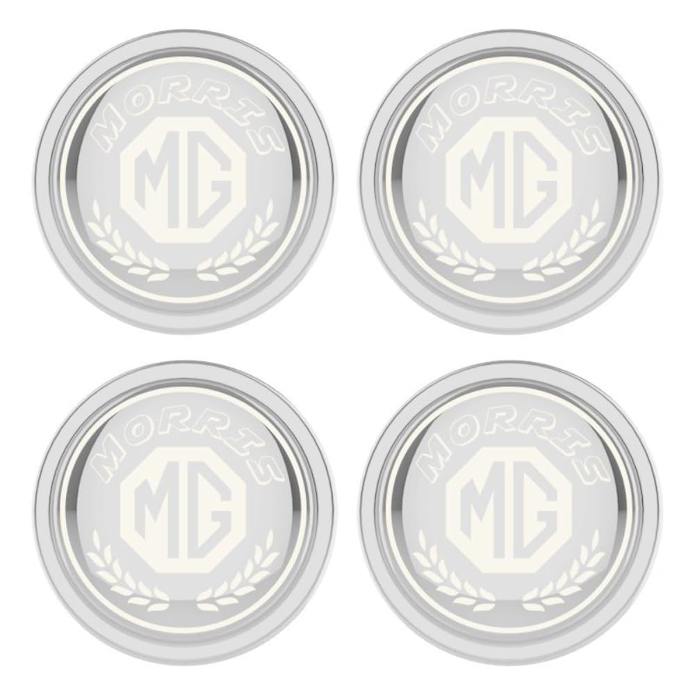 4 Stück Auto Radnabenkappen für MG 5 2012-2021（54-56MM）, ABS Verbundmaterial Nabenmittenkappe Radkappe Stickers in der Mitte Radnabenkappe,Shield-D/Silver von ZXjbgjsm