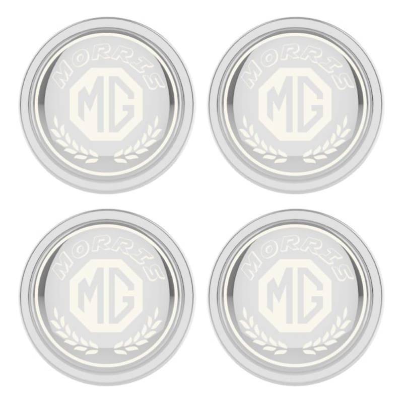 4 Stück Auto Radnabenkappen für MG 5 2012-2021（54-56MM）, ABS Verbundmaterial Nabenmittenkappe Radkappe Stickers in der Mitte Radnabenkappe,Shield-D/Silver von ZXjbgjsm