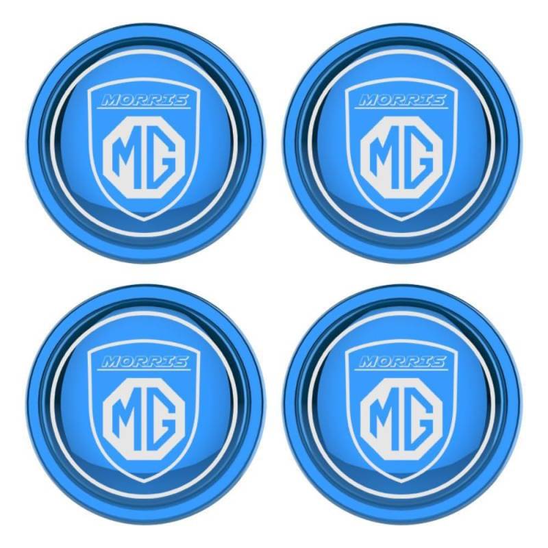 4 Stück Auto Radnabenkappen für MG HS 2018-2021（54-56MM）, ABS Verbundmaterial Nabenmittenkappe Radkappe Stickers in der Mitte Radnabenkappe,Shield-B/Blue von ZXjbgjsm