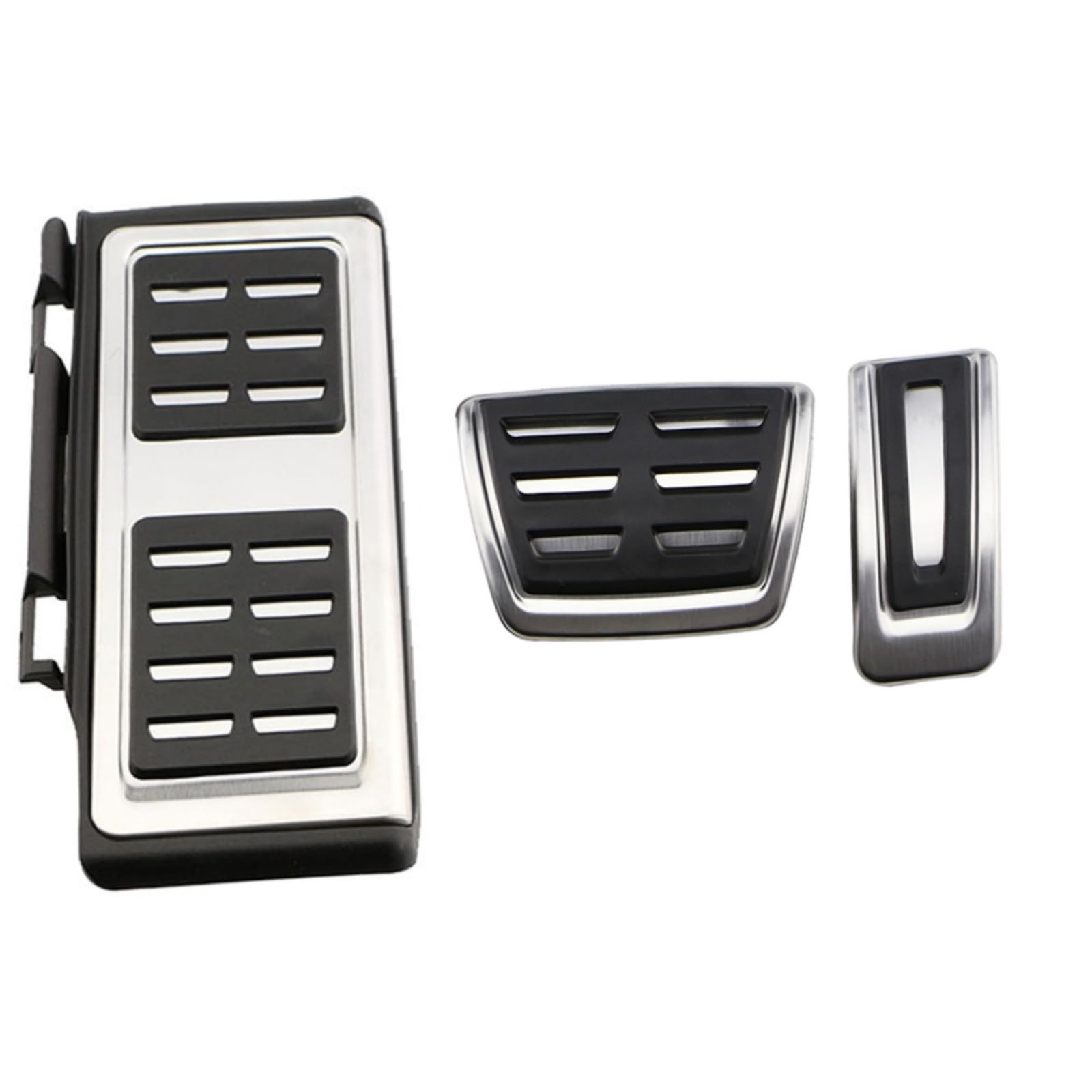 Für Seat,Für Leon 5F MK3 2013-2021 Auto Auto Styling Sport Kraftstoff Bremse Dead Pedal Abdeckung Set Auto Pedale Zubehör (3Pcs at Mit Rest) von ZYALUI