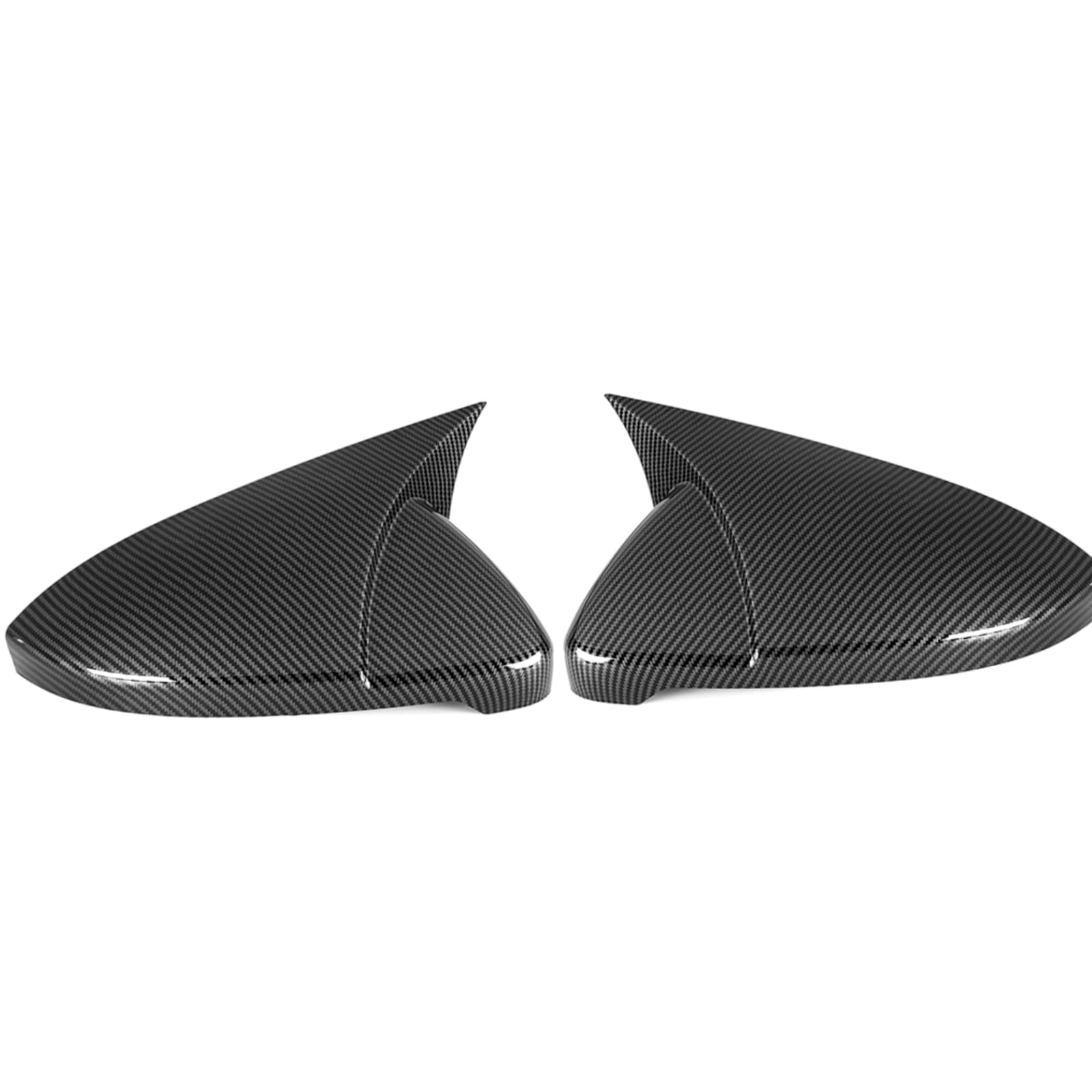 Für VW, für Golf 6 MK6 GTI GTD 2009-2013 2PCS Auto-Seiten-Rückspiegel-Abdeckungskappen (Carbonfaser-Look) von ZYALUI