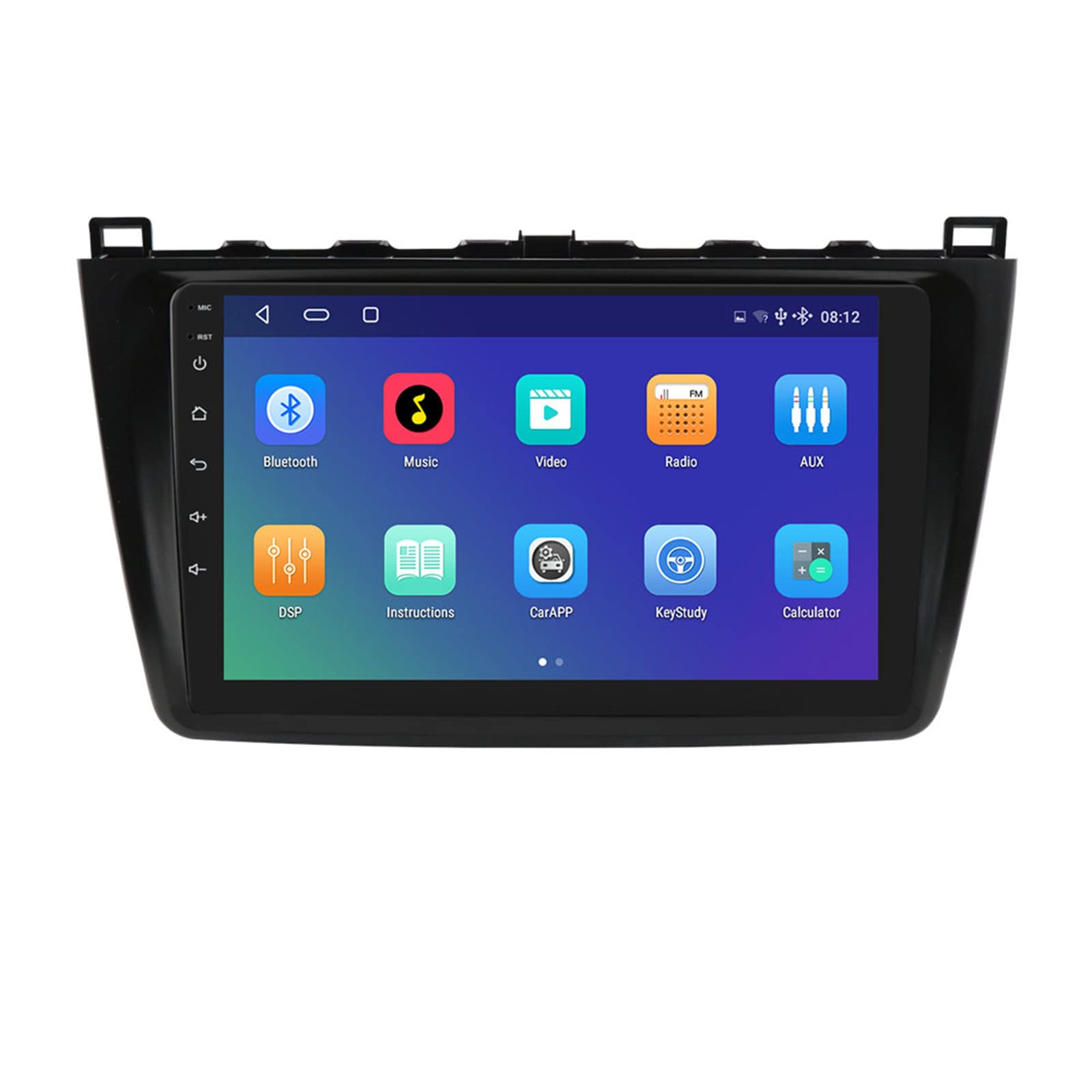 ZYCAFJ Android Autoradio Für 2010 2011 2012 Ma-zda 6 Wing Navigation IPS Touchscreen Multimedia-Player Unterstützt 4g Carplay SWC WiFi Mirror Link Dsp(Size:8 core 4G+WiFi 4G+64G) von ZYCAFJ