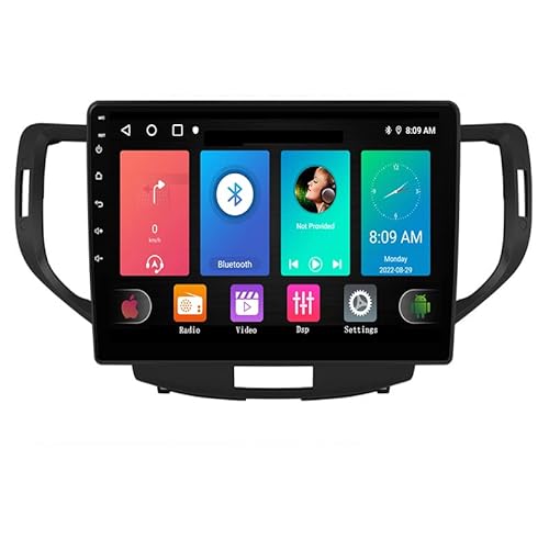 ZYCARE Autoradio Kompatibel Mit HON-DA Accord 2008-2013 2 Din Radio GPS Navigation IPS Touchscreen Multimedia Player Unterstützung SWC 4G WiFi Carplay DSP BT(Size:8 core 4G+WiFi 6G+128G) von ZYCARE