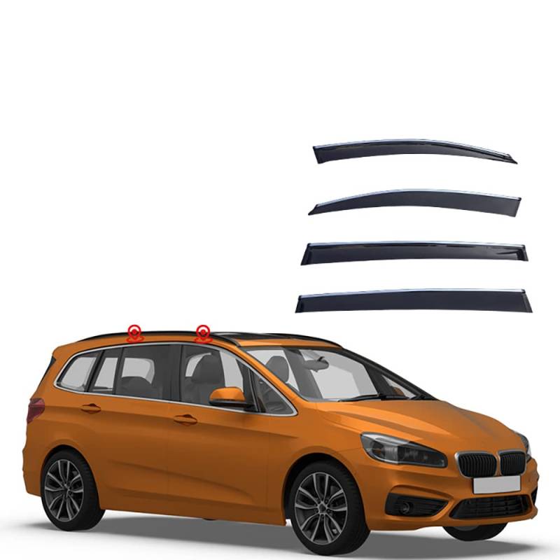 ZYHHDP 4 X Hohe QualitäT Auto TüR Seitenfenster Windabweiser, füR BMW 2 wagon/F46 2015- /F45 2014- Regenschutz Windschutz Sonnenblende AutozubehöR von ZYHHDP