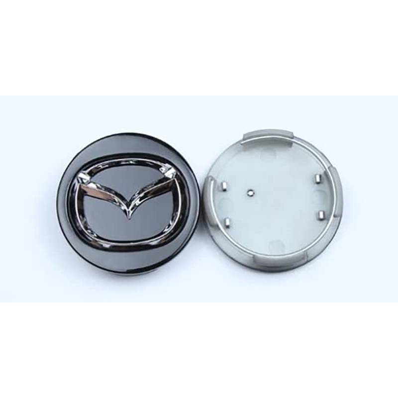 ZYHHDP 4 X Reifen & Felgen Radnabenkappen Emblem-Aufkleber Aufkleber, füR Mazda 2 3 5 6 MX5 MX30 CX3 CX30 CX5 CX50 CX 7 8 9 60mm Staubdichtes Styling-ZubehöR von ZYHHDP