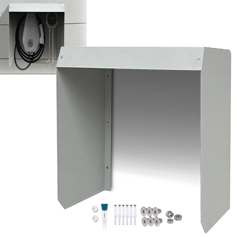 ZYLEDW Wandmontiertes Autoladestation-Schutzdach, Regen- und Sonnenschutz, Ladestation-Regenschutz, Dachschutz, wandmontierte Schutzhülle, 45 * 40 * 25cm von ZYLEDW