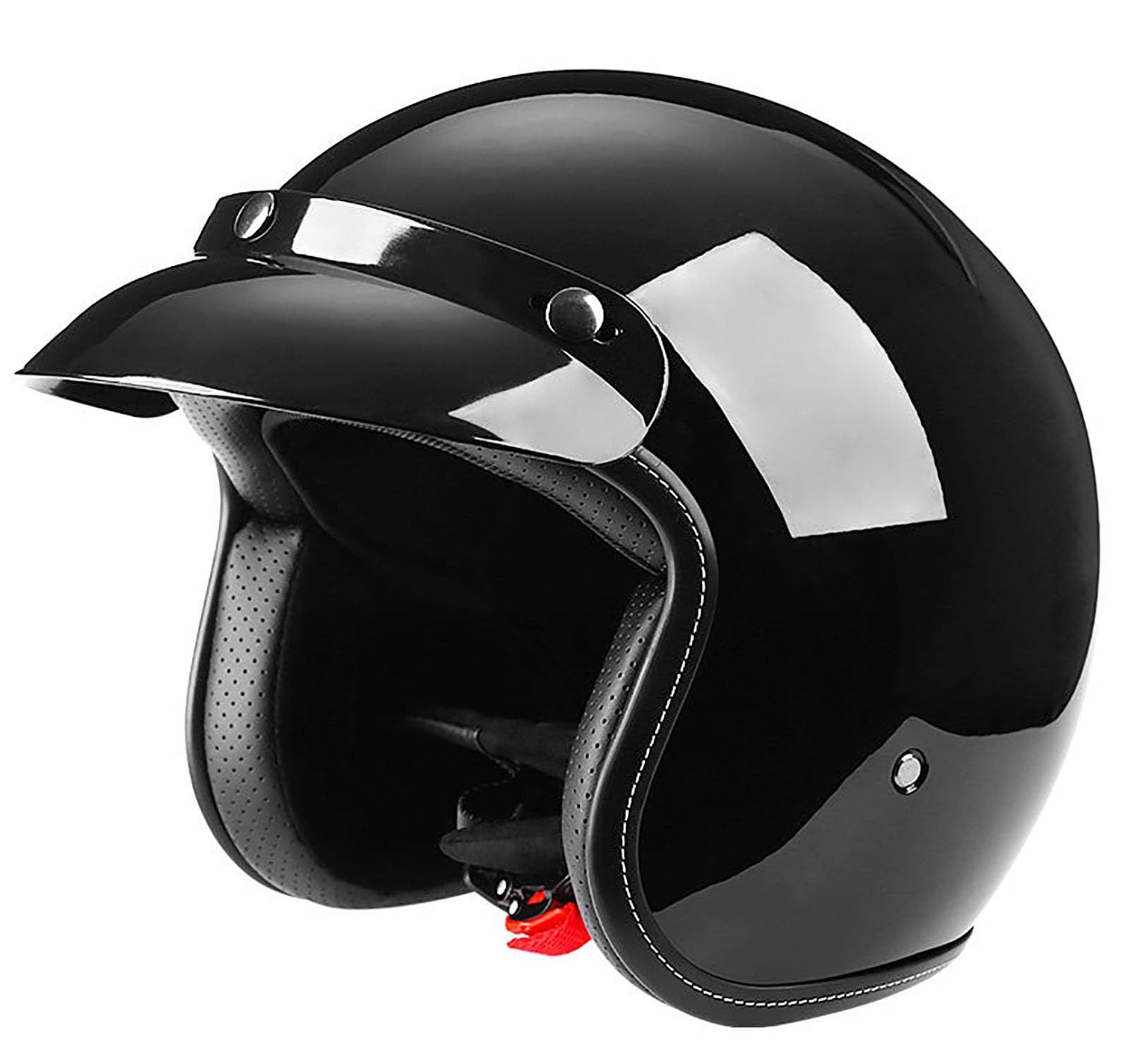 Motorradhelm 3/4 Motorradhelm Jethelm Motorrad-Halbhelm-Stil Jethelm für Männer Frauen Moto-Helm ECE-geprüft A,L von ZYMWBDGD