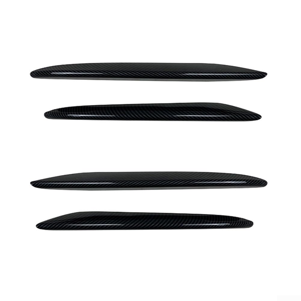 Glänzend Schwarz Stoßstange Lippe Splitter Spoiler Blende für E Klasse W213 (Carbon Look Down) von ZYNCUE