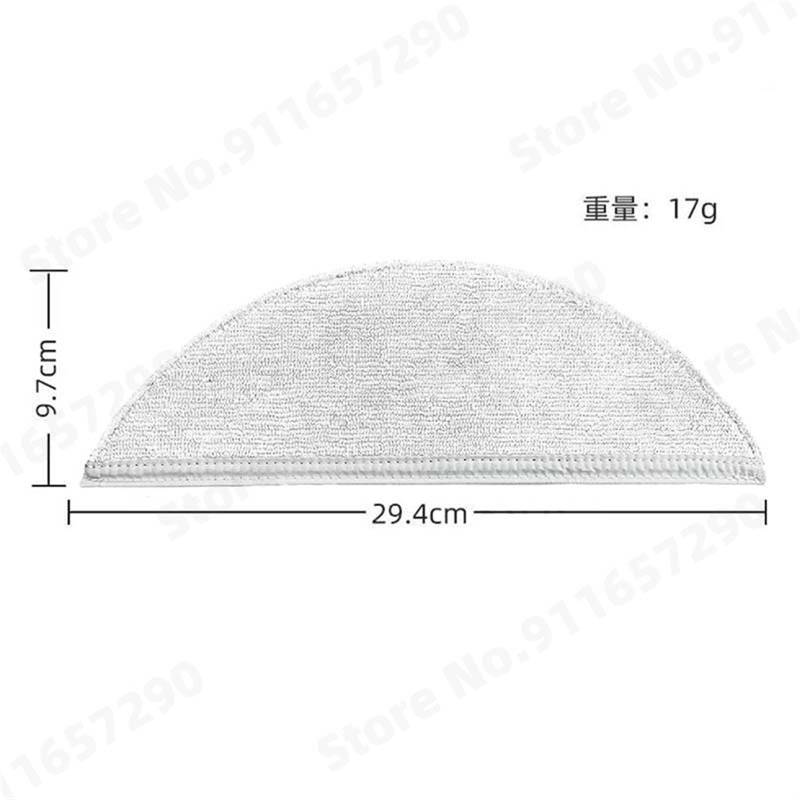 Staubsauger-Mülleimer-Box Haupt-/Seitenbürste, HEPA-Filter, Wischtuch, Staubbehälter, Staubbeutel, for Xiaomi, Lydsto R1/R1A/R1 Pro/S1 Roboter-Staubsaugerteile(Black Set 4) von ZYQRXJ