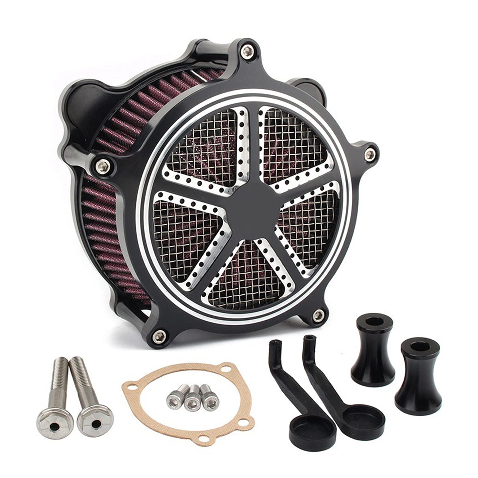 ZYQRXJ Ansaugkit for Motorrad-Luftfilterreinigersystem, for Harley, Dyna Twin Cam 1993-2017 Softail Fat Boy Touring Road King Lufteinlass für Motorräder(A) von ZYQRXJ