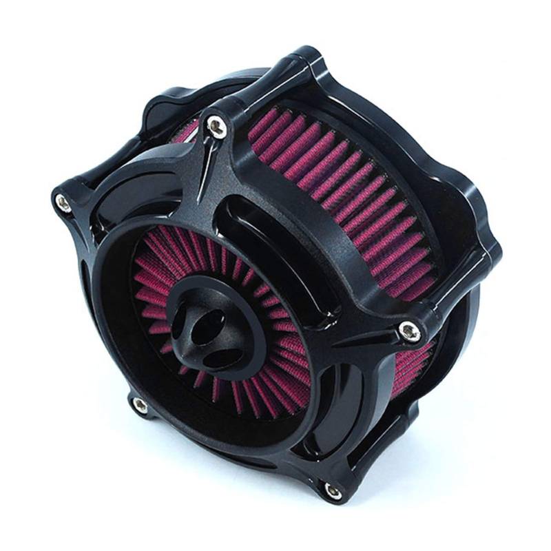 ZYQRXJ Filter Motorrad Turbine Ansaugluftfilter CNC Kit, for Harley, Sportster XL 883 XL 1200 Dyna Softail Touring Electra Glide Lufteinlass für Motorräder(Black Ops Red C) von ZYQRXJ