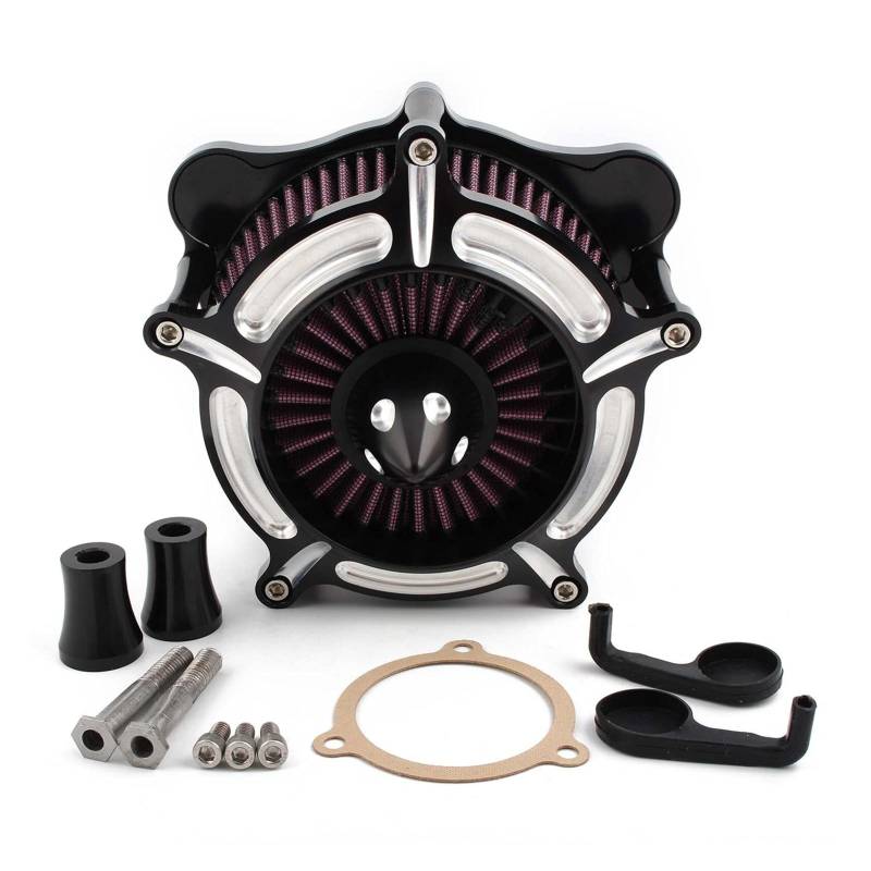 ZYQRXJ Luftfilter Motorrad CNC Crafts Luftfilterreinigersystem, for Harley, Dyna Touring Road King Street Electra Glide 2008-2018 Up Lufteinlass für Motorräder von ZYQRXJ