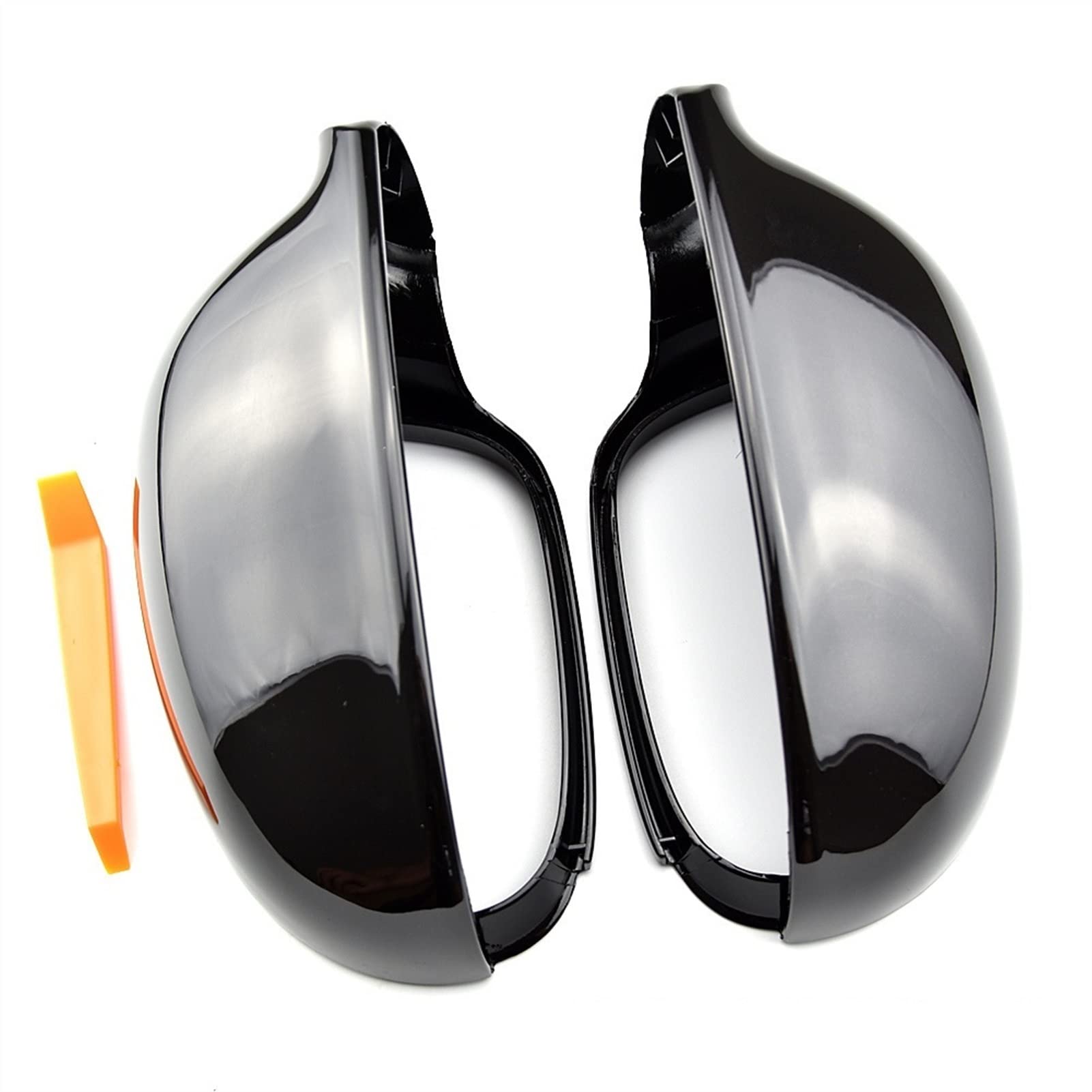 ZYQRXJ Mode helle schwarze Spiegelabdeckung Rückspiegelkappe, for VW, for Passat, B6 R36, for Golf 5, for Jetta, MK5 Seitenspiegelabdeckung(Bright black) von ZYQRXJ