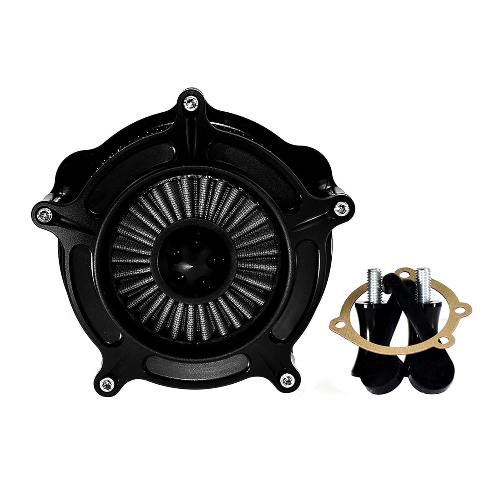 ZYQRXJ Motorrad CNC Luftfilter Turbine Luftreiniger Ansaugfilterelement Ersatz, for Harley, Softail FL 2016-2017 Touring Road Glide Lufteinlass für Motorräder von ZYQRXJ