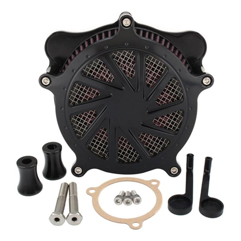 ZYQRXJ Motorrad-Luftfilter CNC-Luftfilter-Kits Ansaugfilter, for Harley, Touring Road King Street Glide 2008-2016 Softail Dyna 2017 Lufteinlass für Motorräder(MP09-001-0213) von ZYQRXJ