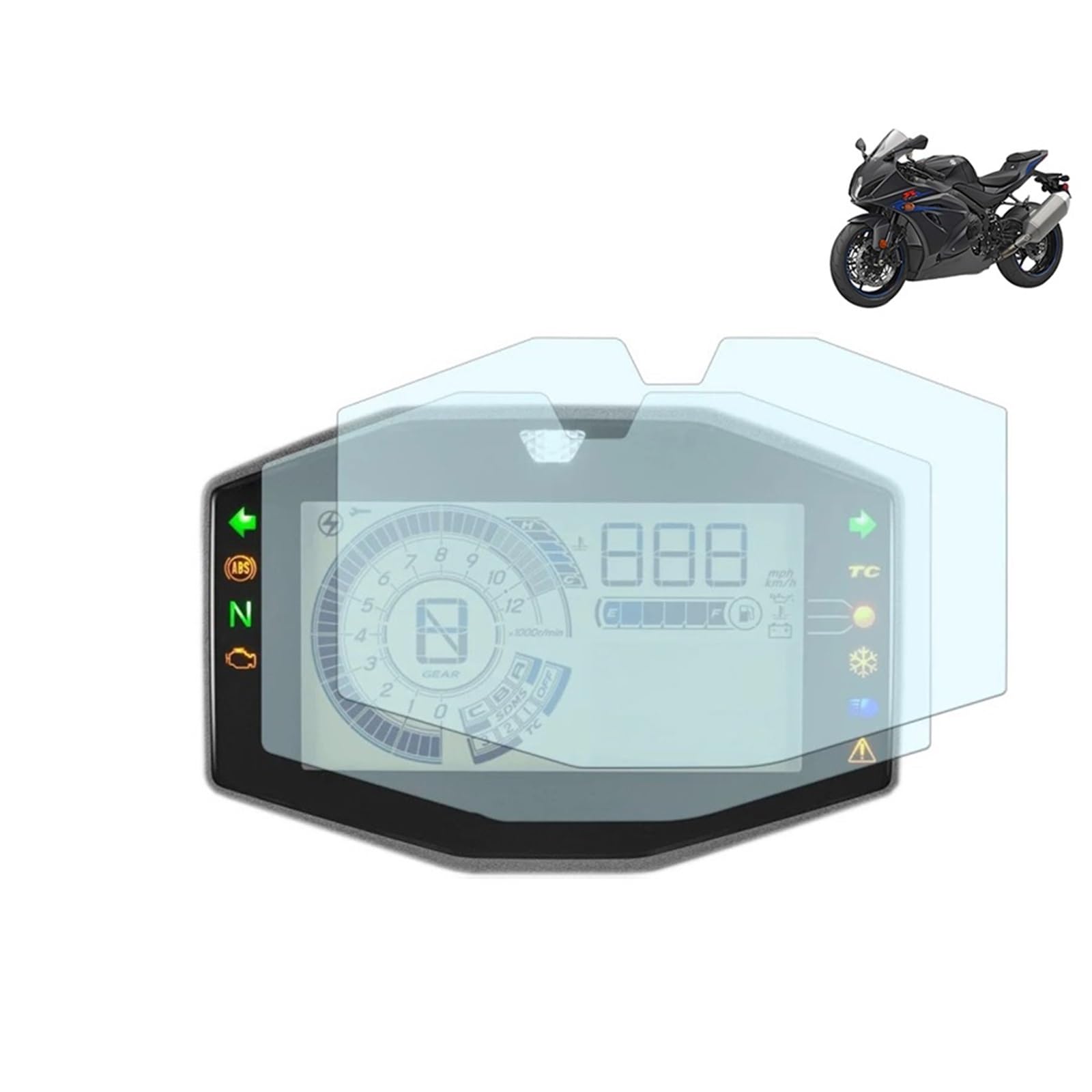 ZYQRXJ Motorradzubehör Cluster Kratzschutzfolie Displayschutzfolie, for Suzuki GSXR1000 GSX-R1000 GSX-R 1000 GSXR 2017 2018 Film für Motorradinstrumente von ZYQRXJ