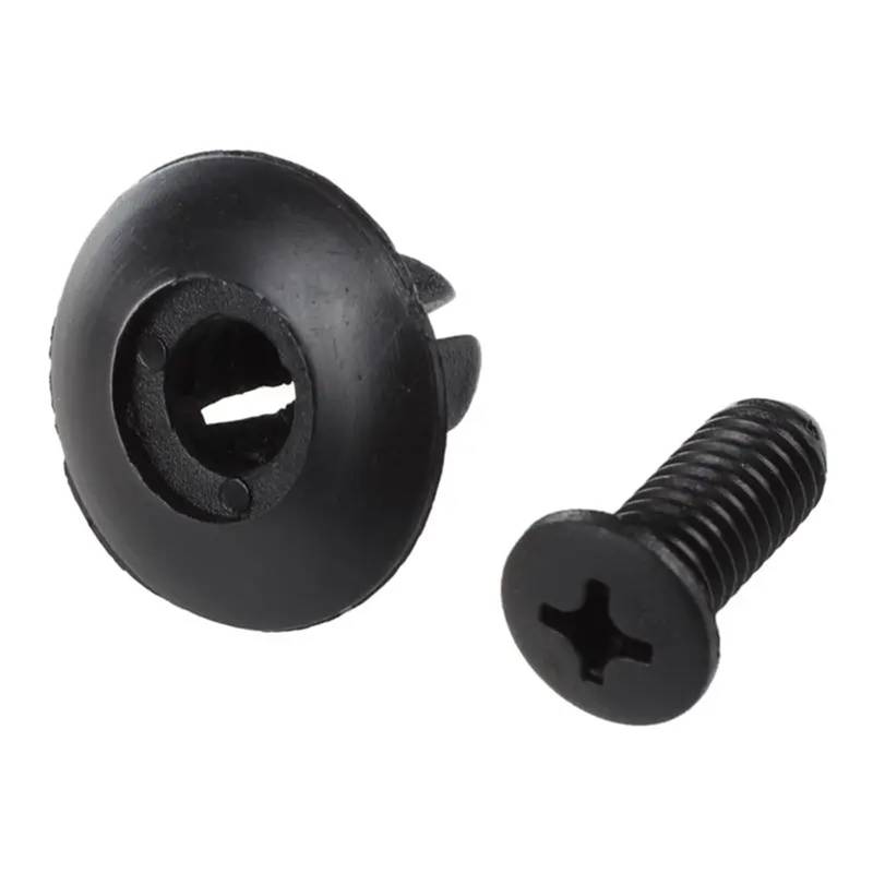 ZYSFSH 20 Stück 8-mm-Loch-Push-in-Spreizschrauben-Panel-Clips aus Kunststoff, schwarz von ZYSFSH