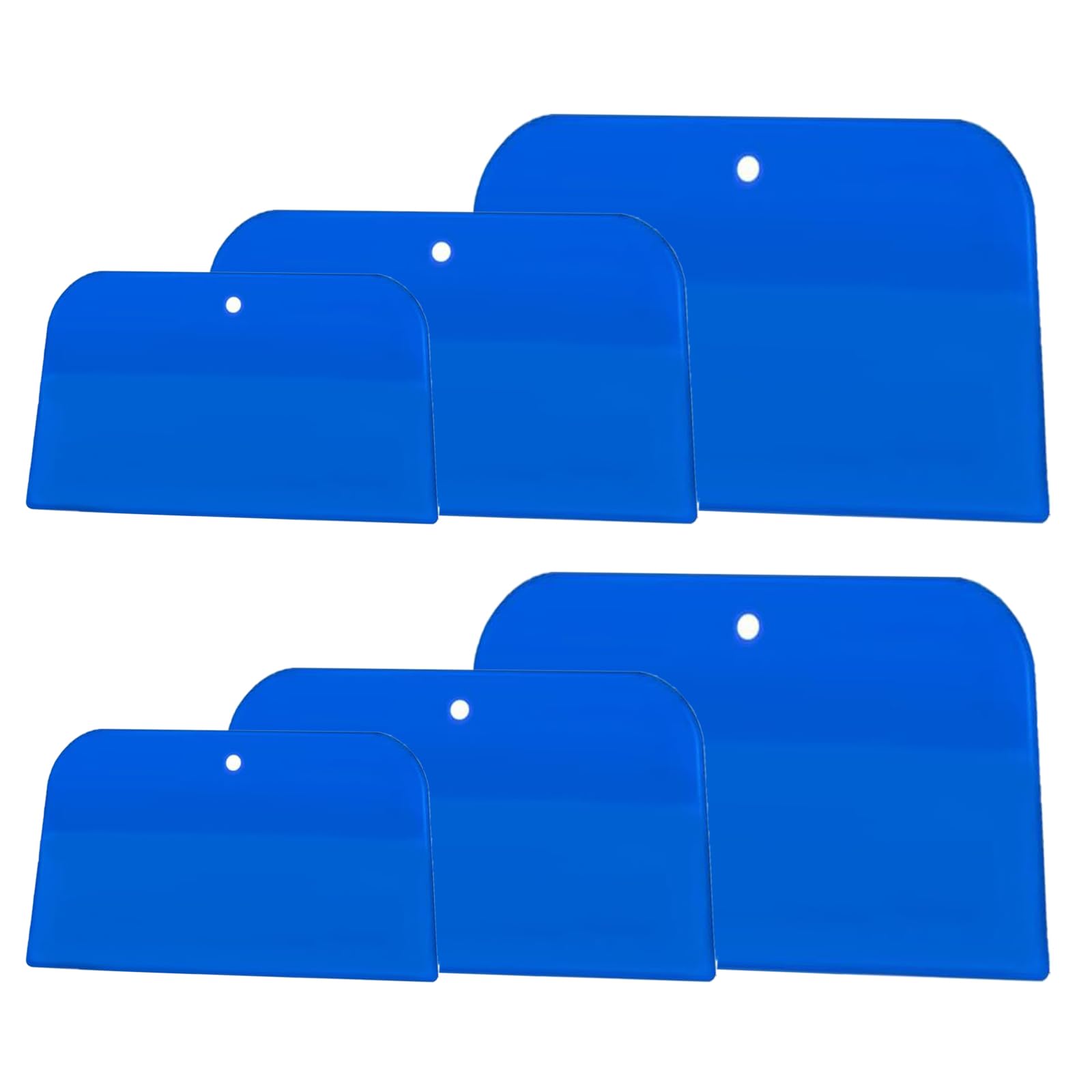 ZYSY Body Filler Spreaders, 6 Pcs Automotive Body Fillers Hard Plastic Spreaders Auto Body Spreader for Applying Fillers Putties Glazes Caulks and Paint (Blau) von ZYSY