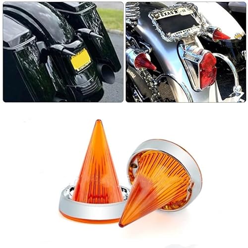 ZYTC Motorrad Blinker Abdeckung Lampe Kappe mit galvanisiertem Außenring Blinker Linse Abdeckungs Kit für Harley Reise Road King Glide 1986-2021 Pack von 2(Gelb) von ZYTC