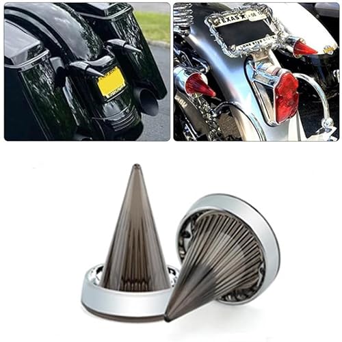 ZYTC Motorrad Blinker Abdeckung Lampe Kappe mit galvanisiertem Außenring Blinker Linse Abdeckungs Kit für Harley Reise Road King Glide 1986-2021 Pack von 2(geräuchert) von ZYTC