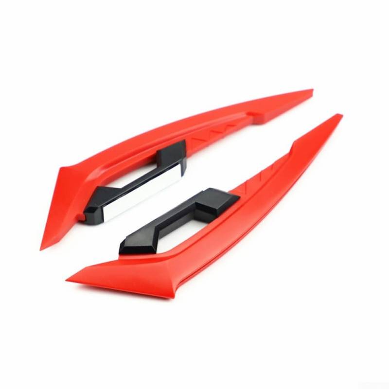 Modernes Design ABS Motorrad Winglet Spoiler Flügel Kleber Dekoration Rot/Blau/Grau (Rot) von ZYWUOY