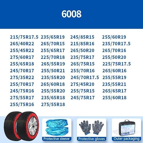 Rutschfeste Schneesocken, 2-teiliges Reifenketten-Set für verbesserten Halt auf rutschigen Oberflächen (6008) von ZYWUOY