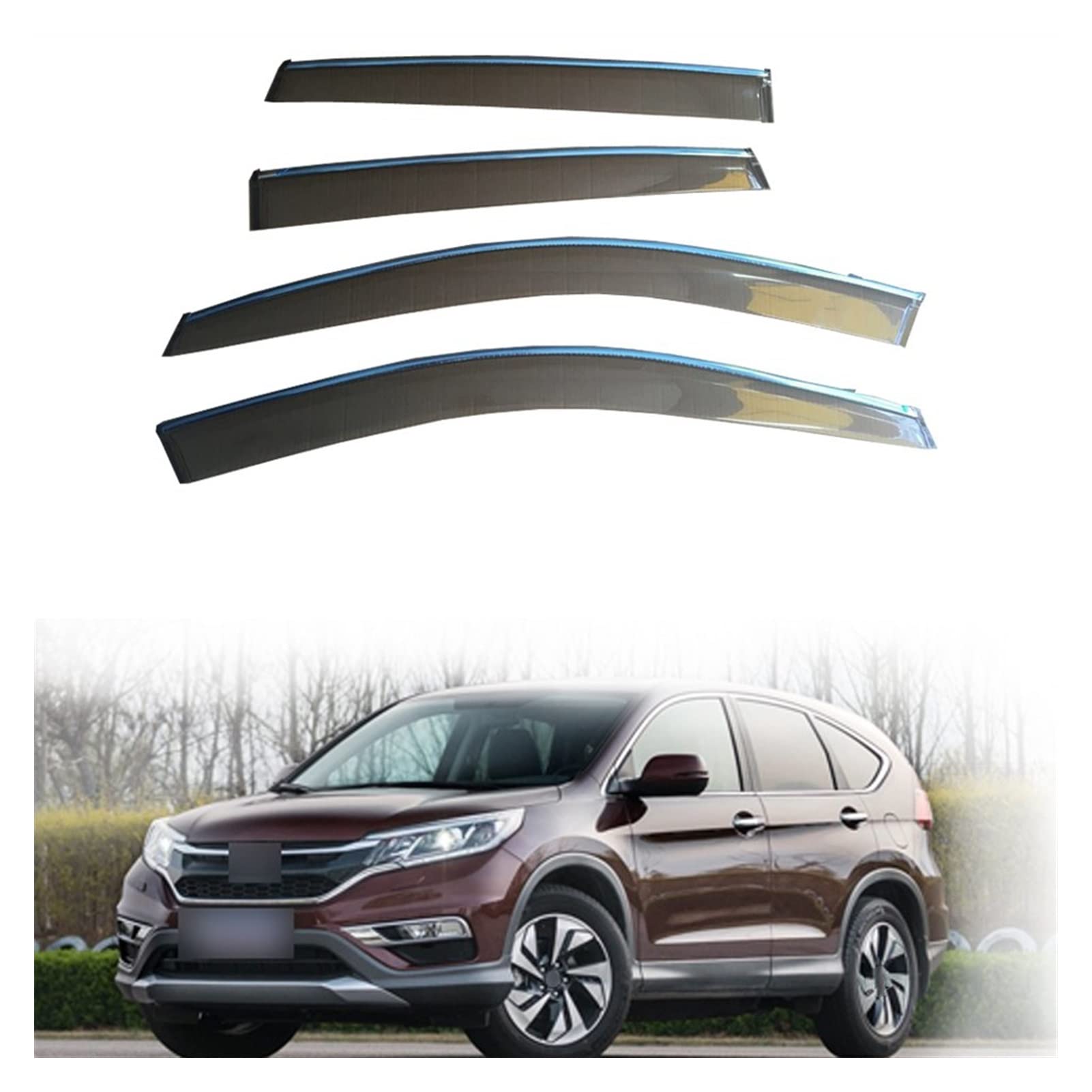 Visier Deflector Fensterregenvisier Für Honda CR-V 2012 2013 2014 2015 2016 Windabweiser Seitenfenster Regenabweiser von ZYZCW