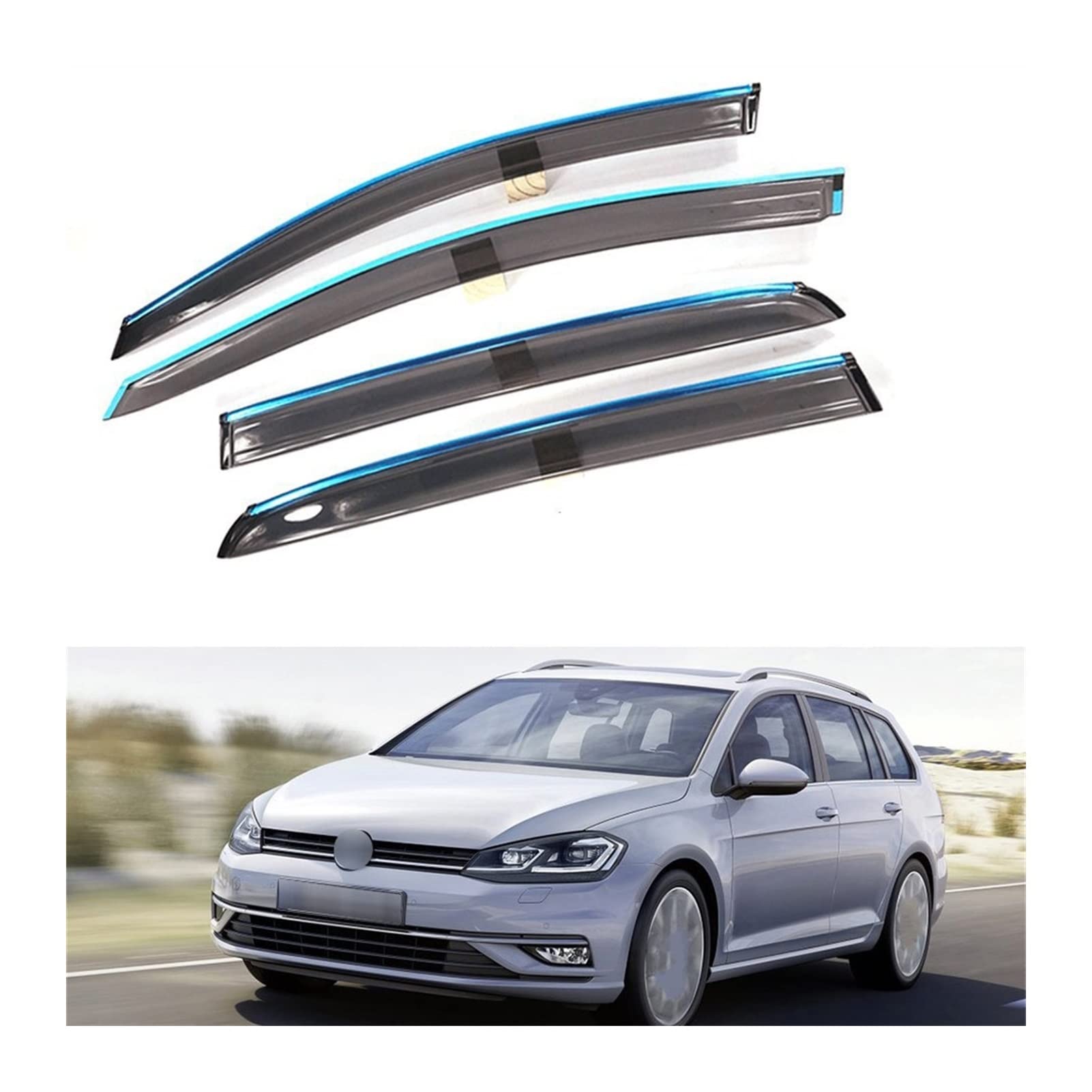 Visier Deflector Fensterregenvisier Für VW Golf 7 2014 2015 2016 2017 2018 Windabweiser Seitenfenster Regenabweiser von ZYZCW