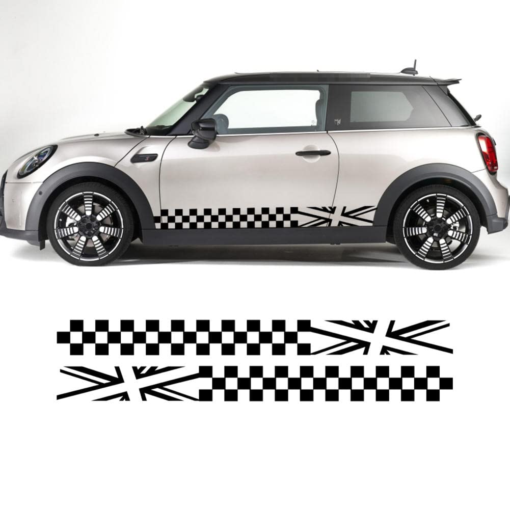 2 Stücke Auto Aufkleber Tür Seitenstreifen Grafik Aufkleber, Für Mini Cooper R56 R57 R58 R50 R52 R53 R59 R61 Countryman R60 F60 F55 F56 F54 von ZZMOQ