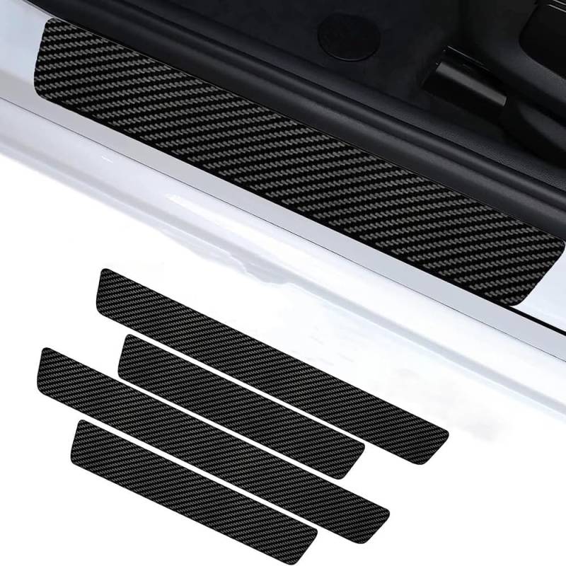 4 Stück Kratzfestes Verschleißfestes Türschwellenschutz Zubehör Autotürschwellenstreifen, für Jaguar XJL 4seat 2010-2016 von ZZRSFHTD