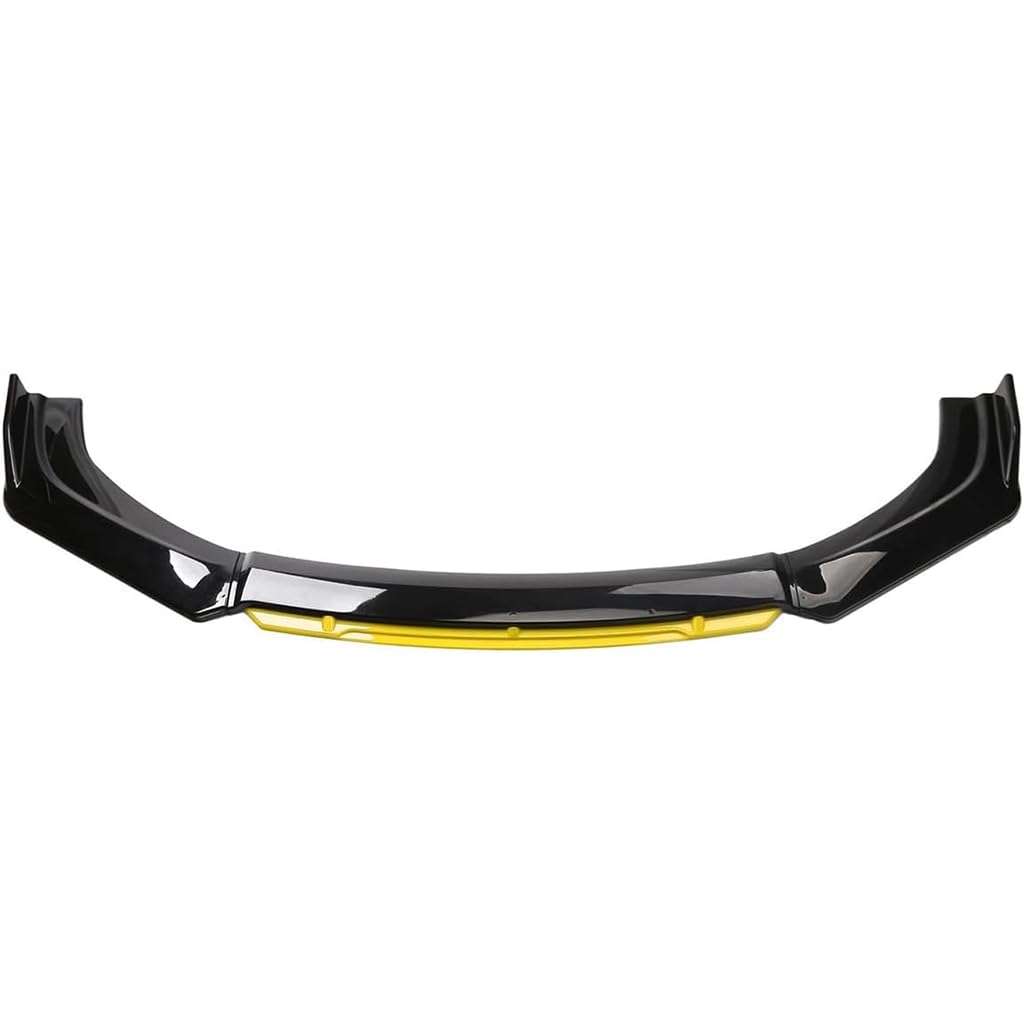 Auto Frontschürze Spoiler Klinge Diffusor Lip Splitter Platte Für VW Caddy 2010-2015,Spoiler Frontspoiler Lippe Front Stoßstange Lip Body Kit,F-Black Yellow von ZZRSXZSR