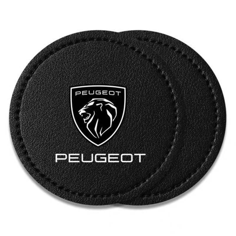 Auto Getränkehalter Untersetzer für Peugeot 206 207 406 407 607,Auto Becherhalter Einfügen Untersetzer Non-Slip wasserdichte Cup Mats Innere Zubehör,Black von ZZRSXZSR