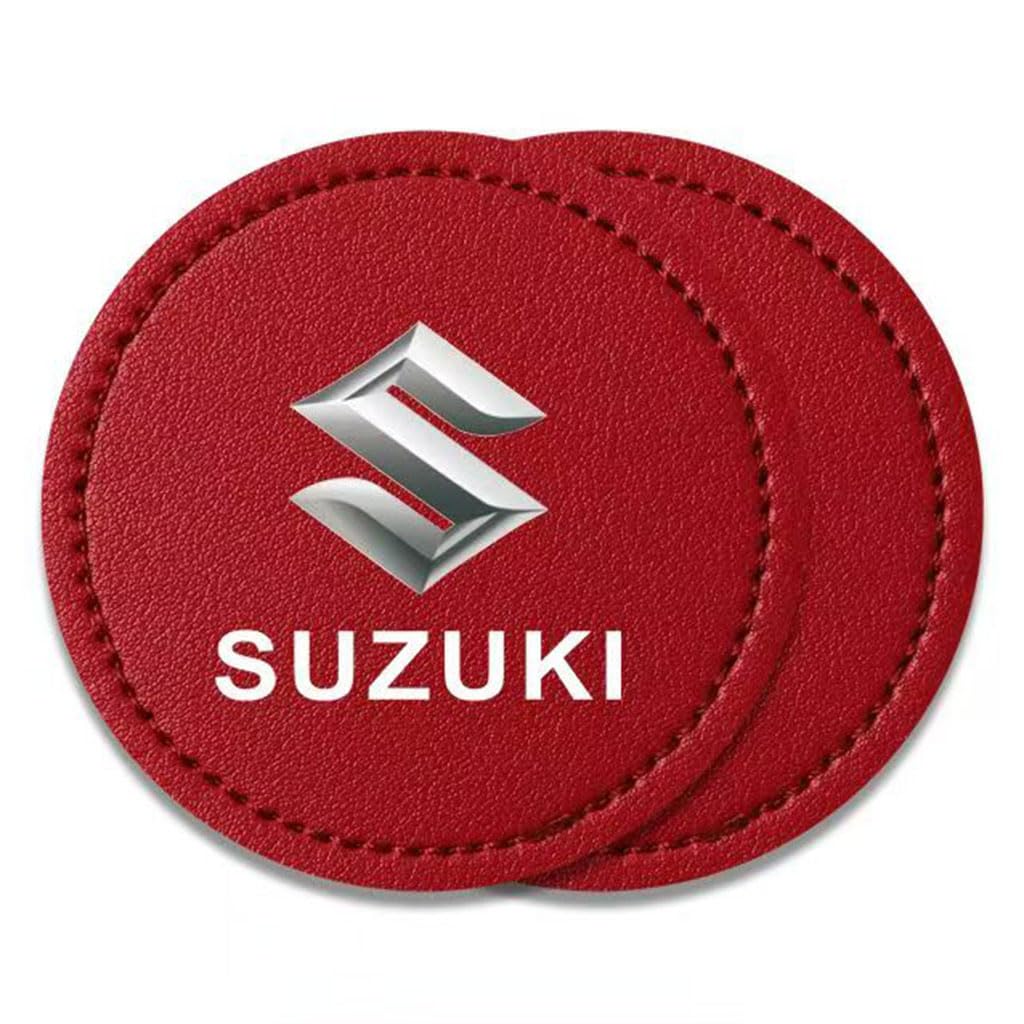 Auto Getränkehalter Untersetzer für Suzuki Dzire Ertiga Escudo,Auto Becherhalter Einfügen Untersetzer Non-Slip wasserdichte Cup Mats Innere Zubehör,Red von ZZRSXZSR