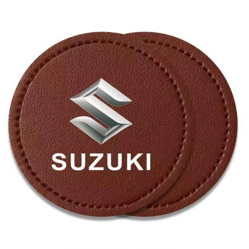 Auto Getränkehalter Untersetzer für Suzuki Grand Vitara(4door) 2005-2015,Auto Becherhalter Einfügen Untersetzer Non-Slip wasserdichte Cup Mats Innere Zubehör,Brown von ZZRSXZSR