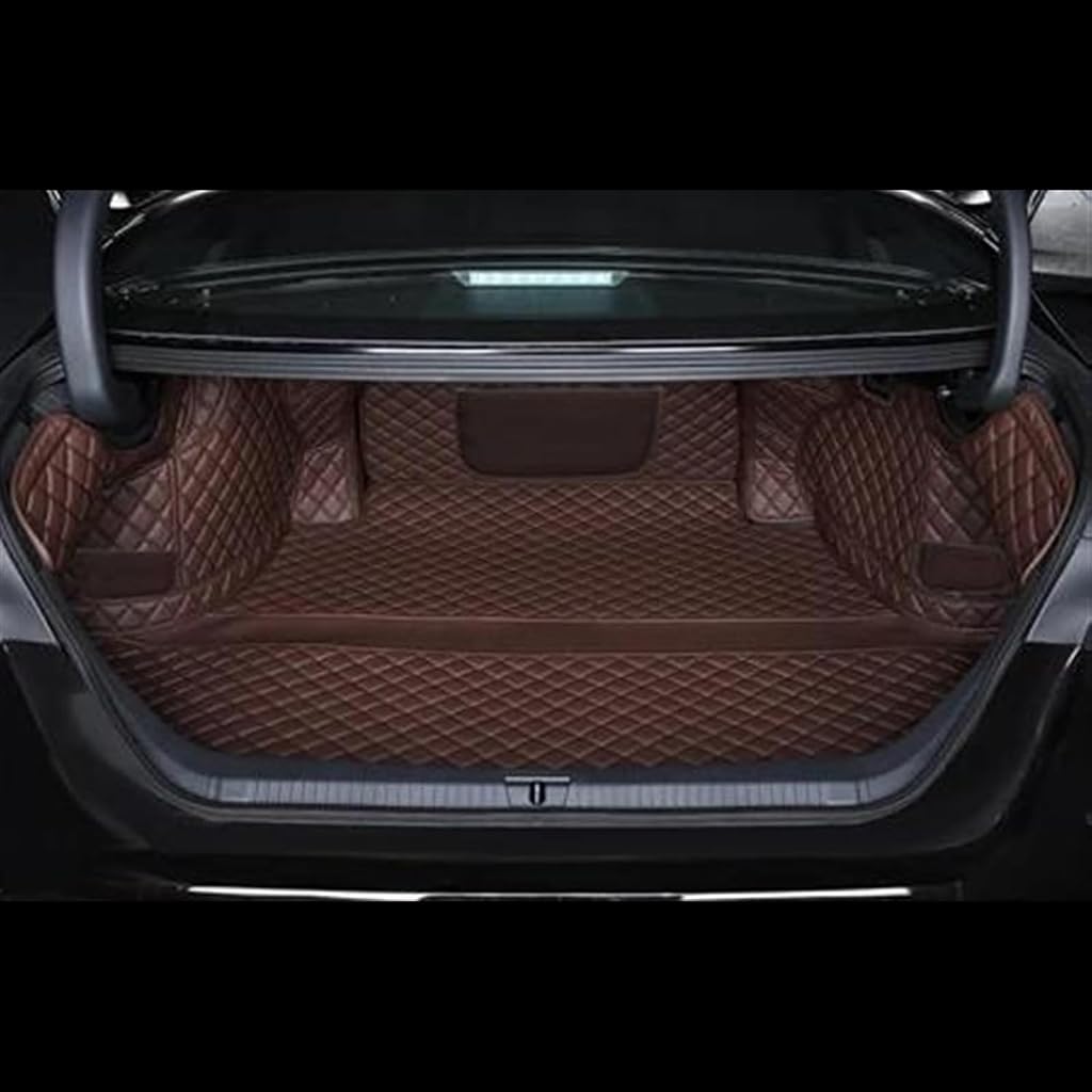 Auto Kofferraumwanne Kofferraummatte für Audi A8 4 Seats 2018-2023,Trunk Mat Boot Mats VollstäNdige Einkreisung Schutzmatten ZubehöR,Coffee von ZZRSXZSR