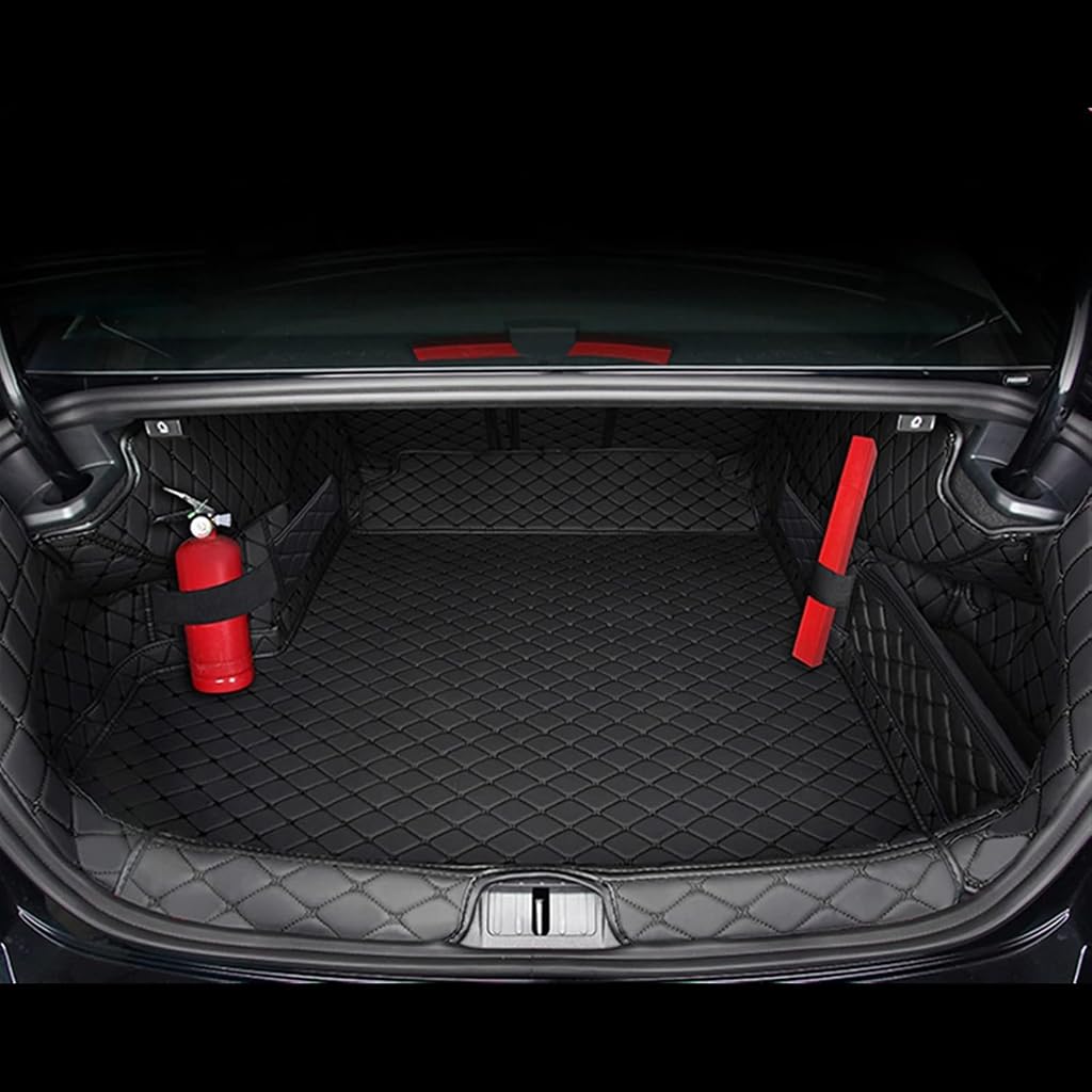 Auto Kofferraumwanne Kofferraummatte für Audi S6 2006-2012,Trunk Mat Boot Mats VollstäNdige Einkreisung Schutzmatten ZubehöR,All Black von ZZRSXZSR