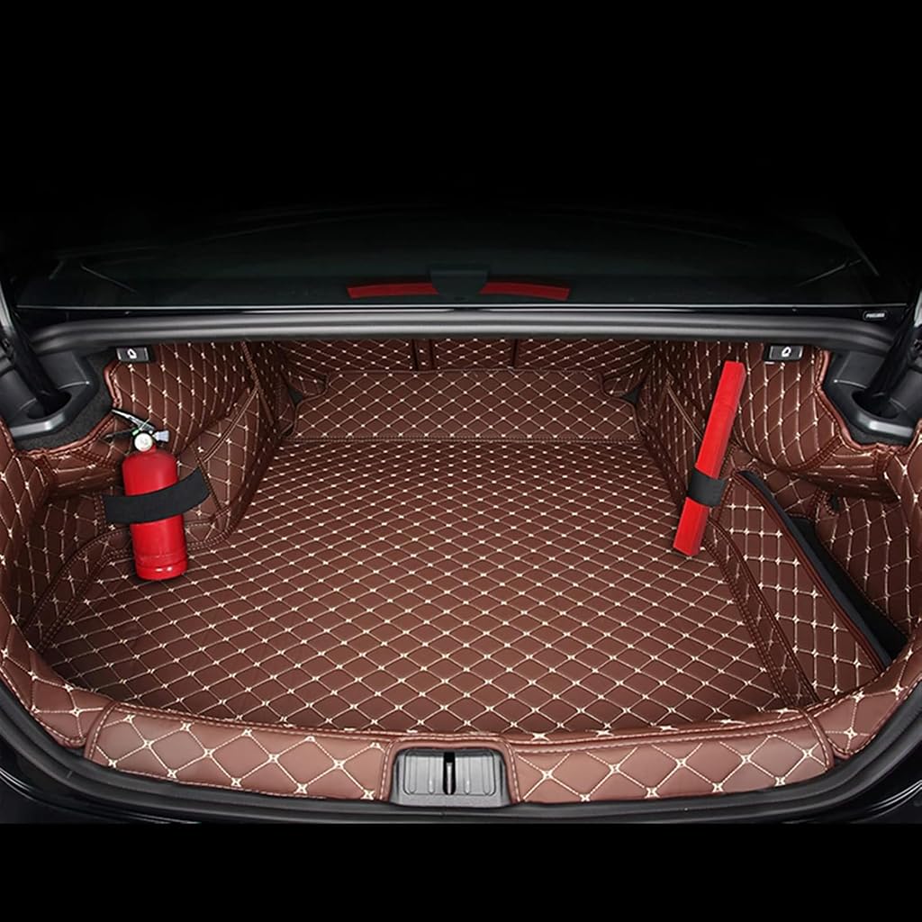 Auto Kofferraumwanne Kofferraummatte für Toyota Camry 2018-2021,Trunk Mat Boot Mats VollstäNdige Einkreisung Schutzmatten ZubehöR,Brown von ZZRSXZSR