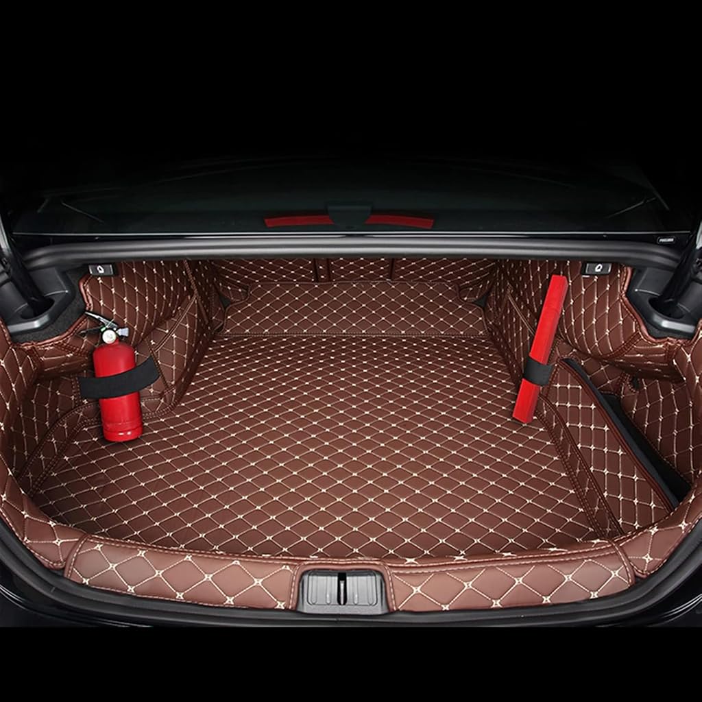 Auto Kofferraumwanne Kofferraummatte für VW Passat B8 2015-2023,Trunk Mat Boot Mats VollstäNdige Einkreisung Schutzmatten ZubehöR,Brown von ZZRSXZSR