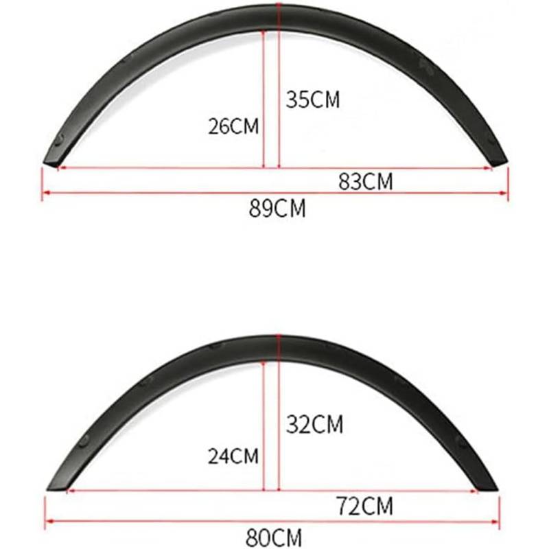 Auto-Rad-Augenbraue Für Cts 2014-2025,Auto Kotflügel Radlauf Verbreiterung Kotflügelverbreiterung Schutz Dekoration Zubehör,A/2 Large 2 Small von ZZRSXZSR
