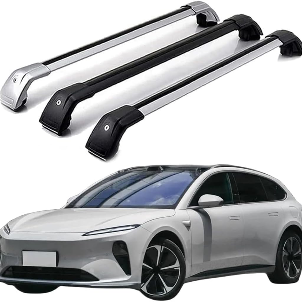 Dach Querstreben für Nio et5,Auto Dachträger Querstreben Auto Schienen Rack Aluminium Anti-Rost Querträger Dach Gepäck Ersatzteile Set,Silber von ZZRSXZSR