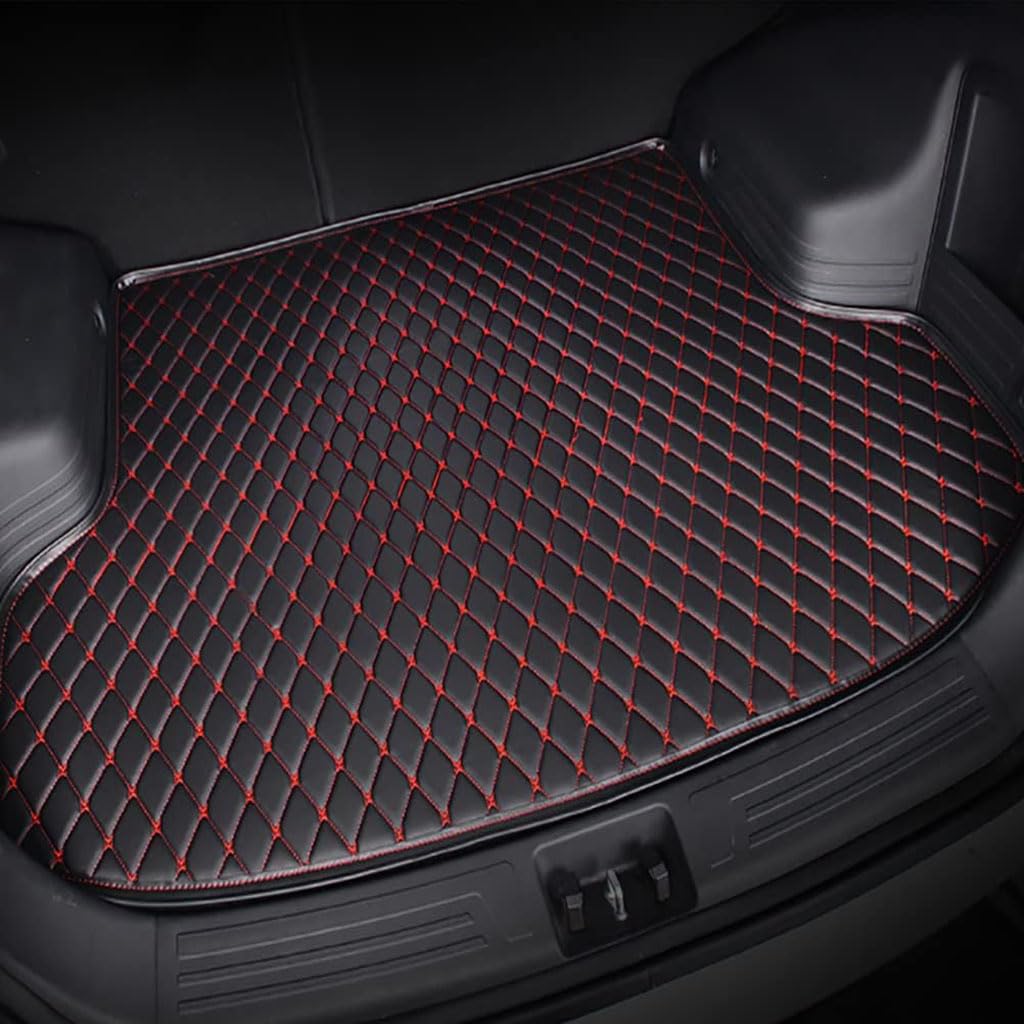 Kofferraummatte Auto für Nissan Kodiaq (5 Seats) 2017-2018,Kofferraum schutzmatte Kofferraumwanne chutzmatte wasserdichte Schmutzabweisende Fußmatten,B/Black-Red von ZZRSXZSR