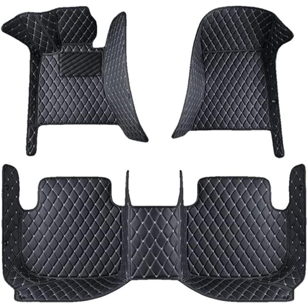 Maßgeschneiderte Auto-Fußmatten für Benz AMG GT(2seats) 2015-2023,Vollflächige wasserdichte Verschleißfeste Schützende Teppicheinlagen aus Leder,LHD-Black Beige von ZZRSXZSR