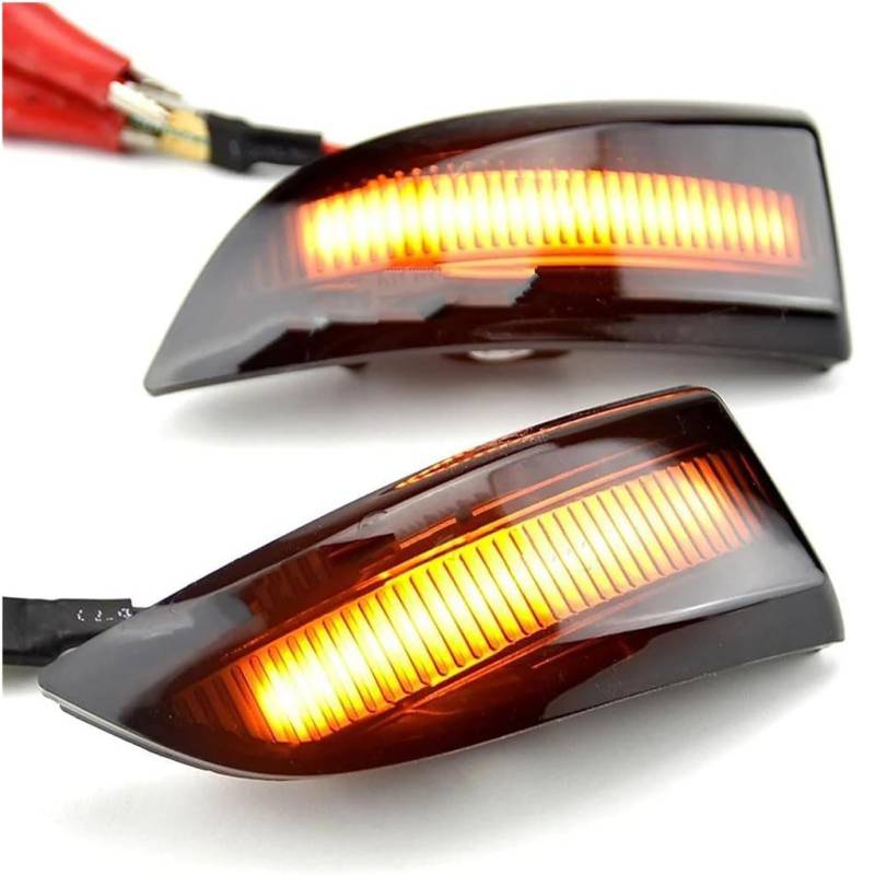 ZZRSXZSR Blinker im Rückspiegel für Megane MK3 Scenic Fluence Latitude Laguna,Rückspiegel Blinker Licht Äußere Flügel Spiegel Lampe Anzeigeleuchte Auto Modifikations Zubehör,B/Dynamic Smoked von ZZRSXZSR