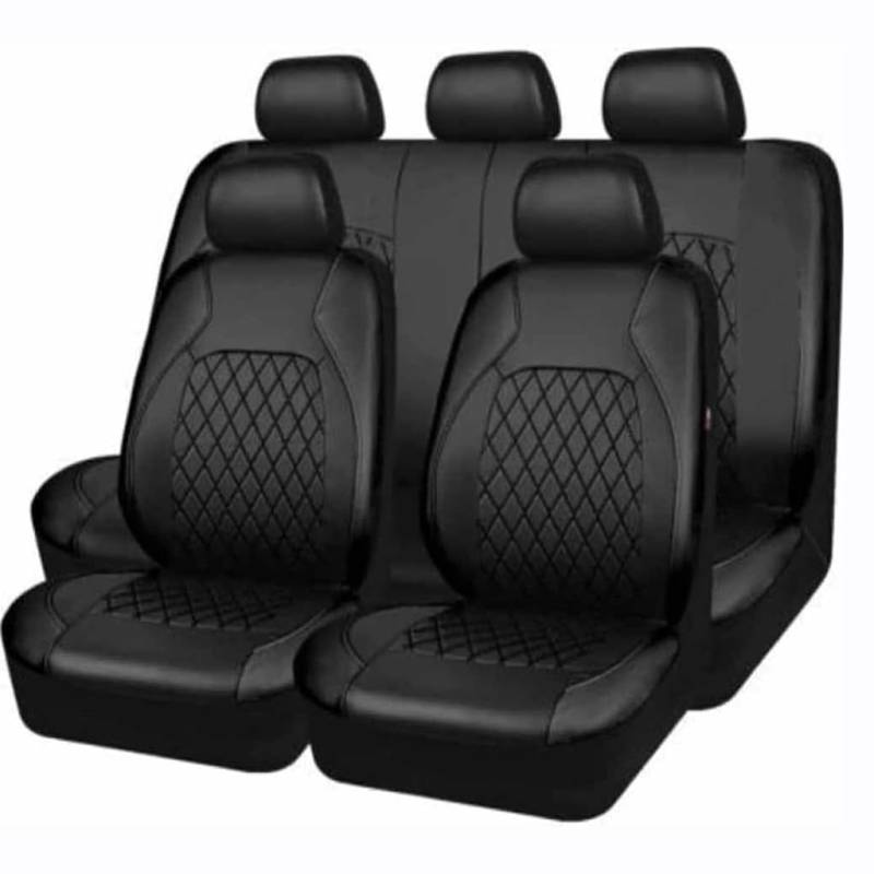 ZZRZBBNB Auto Sitzbezüge für ID.4 ID4 id 4 Pro/Pure/Pro Performance 2021-2025,Leder Sitzschoner Auto Schonbezug Autositz Sitzbezügesets Auto Sitzzubehör,A-9pcs Set Black von ZZRZBBNB