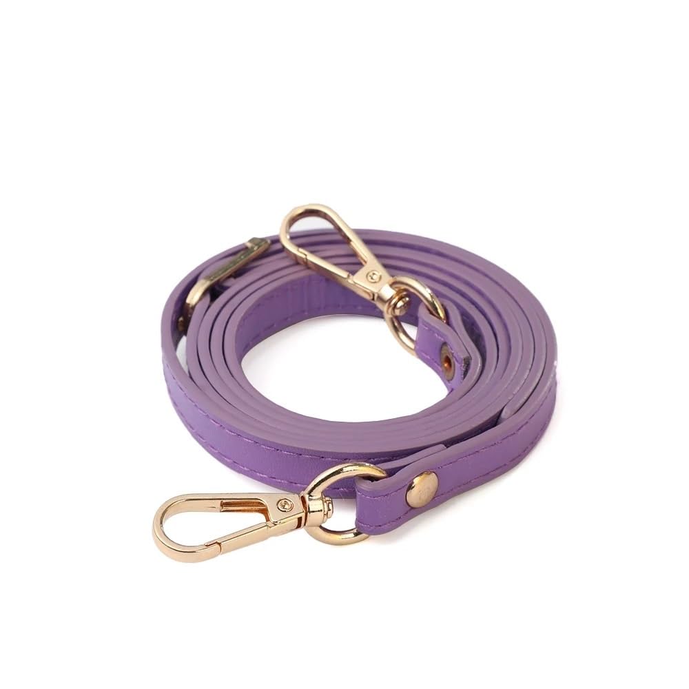 Schulterriemen 120cm Lange Einstellbare PU Leder Tasche Strap Frauen Schulter Tasche Strap Ersatz Tasche Strap for Umhängetaschen Zubehör Heißer Taschengurte(Purple) von ZZlei2yu-12